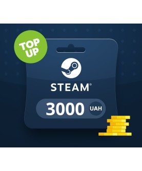 Steam UAH 3000 Top Up UA Steam Key 